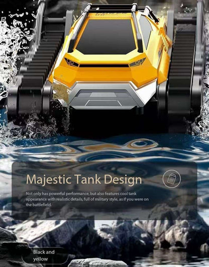 Amphibious Armor All Terrian Vehicle Remote Control Adventure Toy Tank Rechargeable Battery Water Proof Powerful Climber