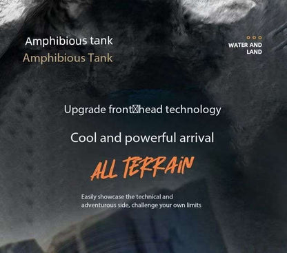 Amphibious Armor All Terrian Vehicle Remote Control Adventure Toy Tank Rechargeable Battery Water Proof Powerful Climber