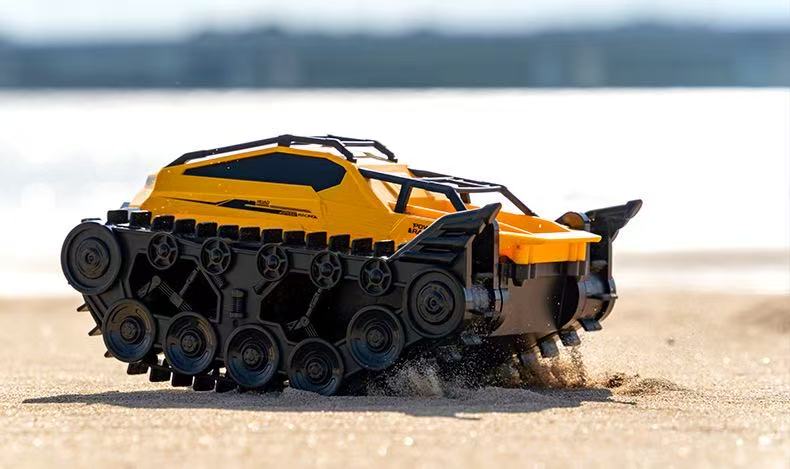 Amphibious Armor All Terrian Vehicle Remote Control Adventure Toy Tank Rechargeable Battery Water Proof Powerful Climber