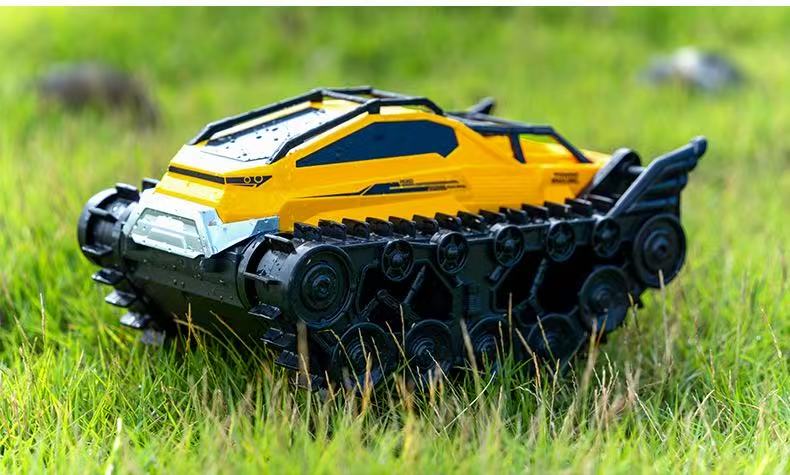 Amphibious Armor All Terrian Vehicle Remote Control Adventure Toy Tank Rechargeable Battery Water Proof Powerful Climber