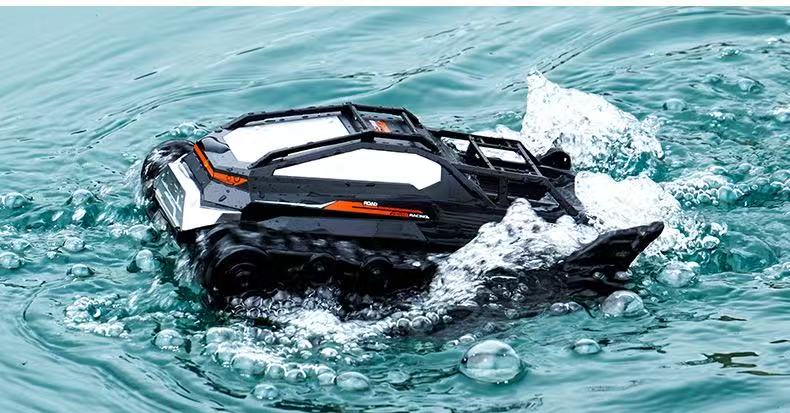 Amphibious Armor All Terrian Vehicle Remote Control Adventure Toy Tank Rechargeable Battery Water Proof Powerful Climber