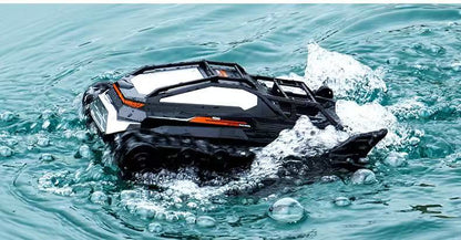 Amphibious Armor All Terrian Vehicle Remote Control Adventure Toy Tank Rechargeable Battery Water Proof Powerful Climber