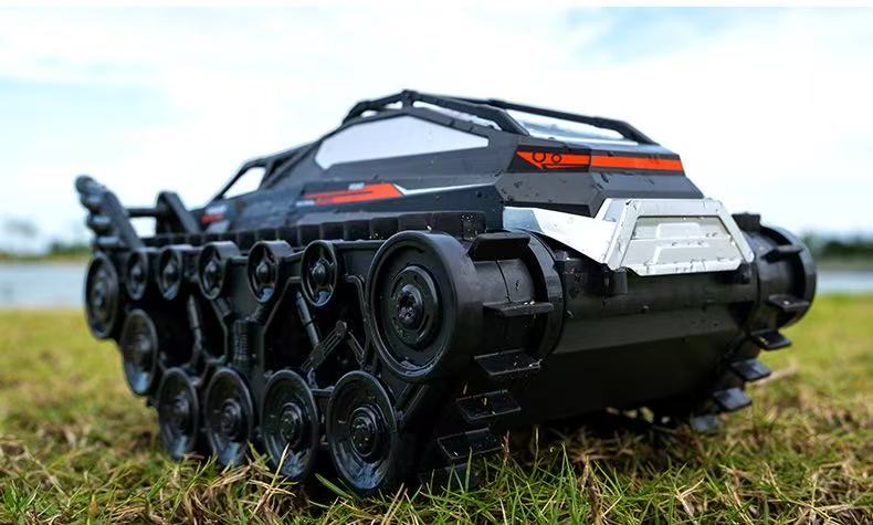 Amphibious Armor All Terrian Vehicle Remote Control Adventure Toy Tank Rechargeable Battery Water Proof Powerful Climber