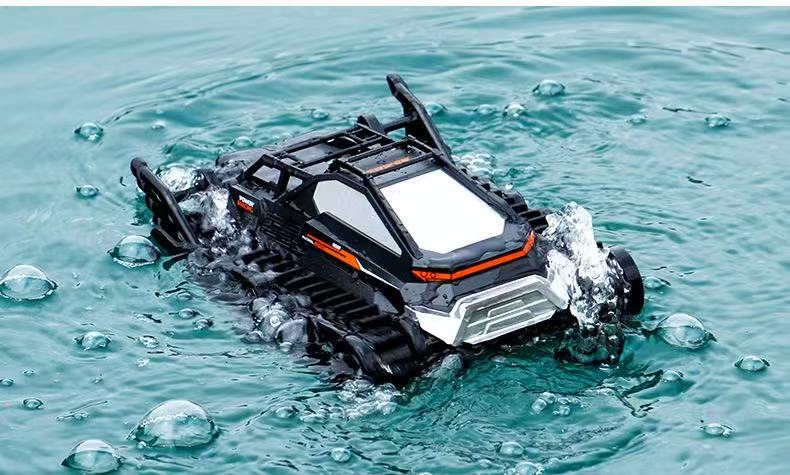 Amphibious Armor All Terrian Vehicle Remote Control Adventure Toy Tank Rechargeable Battery Water Proof Powerful Climber