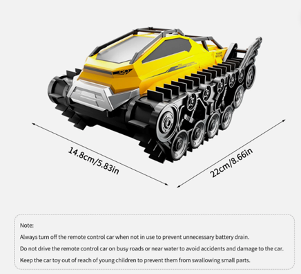 Amphibious Armor All Terrian Vehicle Remote Control Adventure Toy Tank Rechargeable Battery Water Proof Powerful Climber