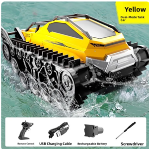 Amphibious Armor All Terrian Vehicle Remote Control Adventure Toy Tank Rechargeable Battery Water Proof Powerful Climber