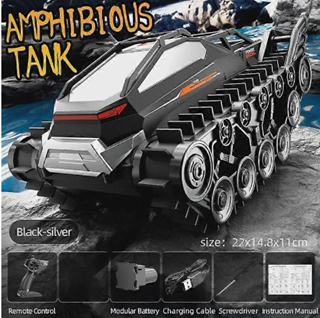 Amphibious Armor All Terrian Vehicle Remote Control Adventure Toy Tank Rechargeable Battery Water Proof Powerful Climber